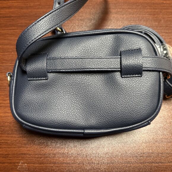 2025 Disney Mickey Mouse Icon Navy Blue Faux Leather Convertible Belt Pack 5x8” - Picture 4 of 6